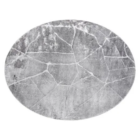 Modern MEFE Teppich Kreis 2783 Marmor - Strukturell zwei Ebenen aus Vlies dunkelgrau