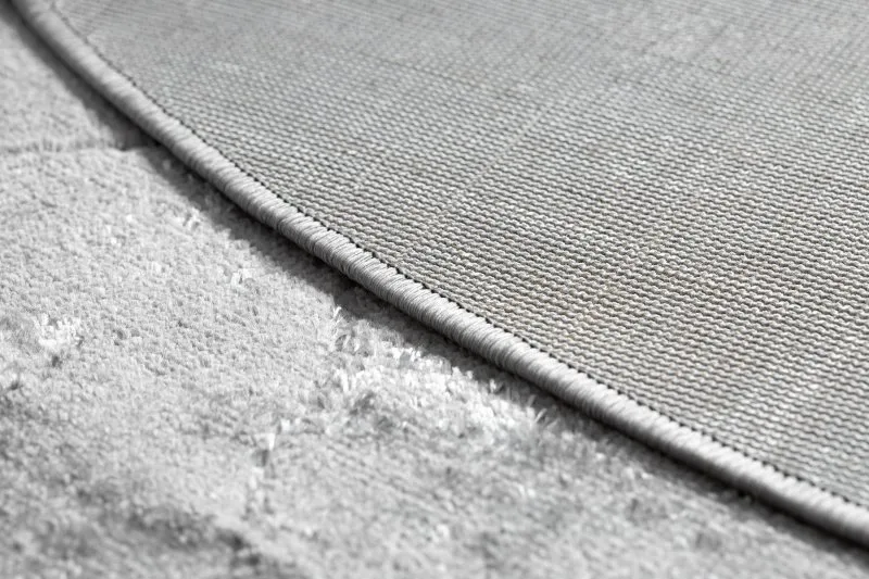 Modern MEFE Teppich Kreis 2783 Marmor - Strukturell zwei Ebenen aus Vlies dunkelgrau