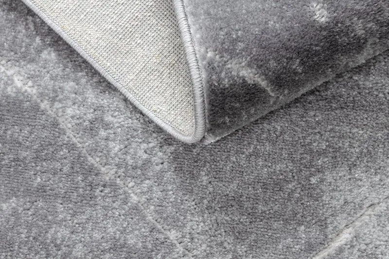 Modern MEFE Teppich Kreis 2783 Marmor - Strukturell zwei Ebenen aus Vlies dunkelgrau