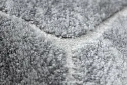 Modern MEFE Teppich Kreis 2783 Marmor - Strukturell zwei Ebenen aus Vlies dunkelgrau