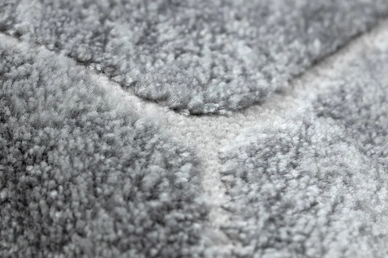 Modern MEFE Teppich Kreis 2783 Marmor - Strukturell zwei Ebenen aus Vlies dunkelgrau