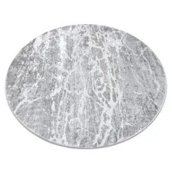 Modern MEFE Teppich Kreis Beton - Strukturell zwei Ebenen aus Vlies grau