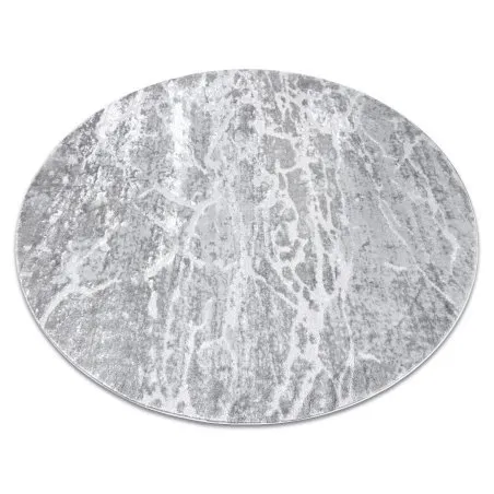 Modern MEFE Teppich Kreis 6182 Beton - Strukturell zwei Ebenen aus Vlies grau