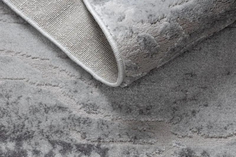 Modern MEFE Teppich Kreis 6182 Beton - Strukturell zwei Ebenen aus Vlies grau