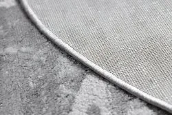 Modern MEFE Teppich Kreis 6184 Pflasterung Backstein - Strukturell zwei Ebenen aus Vlies dunkelgrau