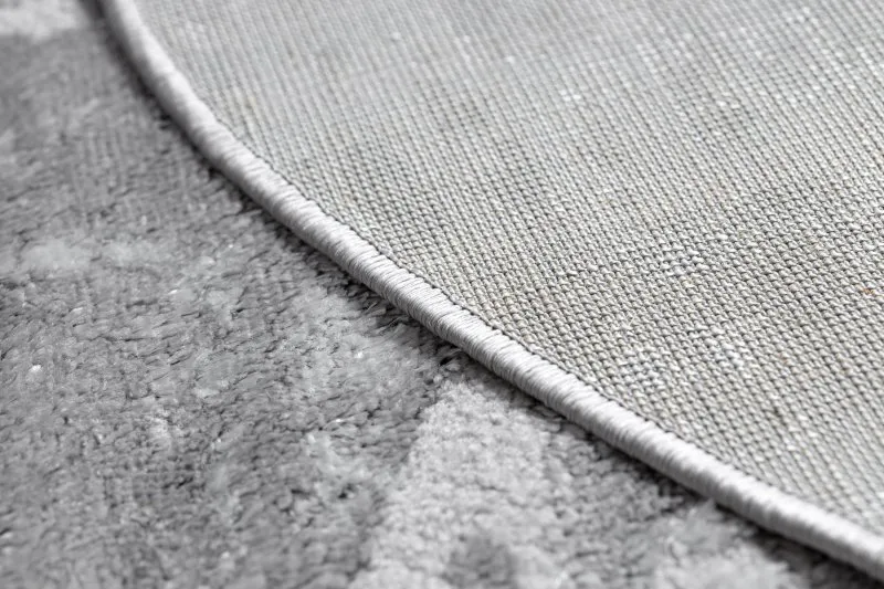 Modern MEFE Teppich Kreis 6184 Pflasterung Backstein - Strukturell zwei Ebenen aus Vlies dunkelgrau