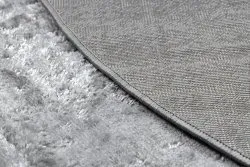 Modern MEFE Teppich Kreis 8722 Linien vintage - Strukturell zwei Ebenen aus Vlies grau / weiß