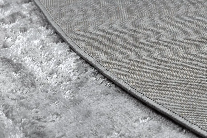 Modern MEFE Teppich Kreis 8722 Linien vintage - Strukturell zwei Ebenen aus Vlies grau / weiß