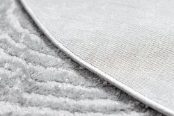 Modern MEFE Teppich Kreis 8725 Kreise Fingerabdruck - Strukturell zwei Ebenen aus Vlies grau