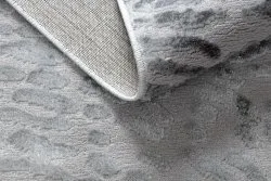 Modern MEFE Teppich Kreis 8725 Kreise Fingerabdruck - Strukturell zwei Ebenen aus Vlies grau