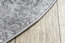 Modern MEFE Teppich Kreis 8731 Vintage - Strukturell zwei Ebenen aus Vlies grau