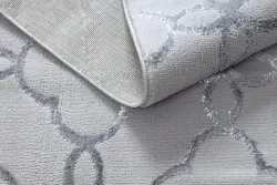 Modern MEFE Teppich 8504 Trellis, Gitter, Blumen - Strukturell zwei Ebenen aus Vlies dunkelgrau
