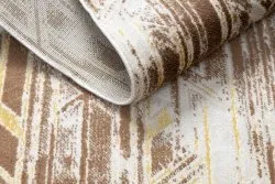 Modern MEFE Teppich B402 Vintage - Strukturell zwei Ebenen aus Vlies dunkelbeige