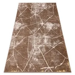 Modern MEFE Teppich Marmor - Strukturell zwei Ebenen aus Vlies dunkelbeige