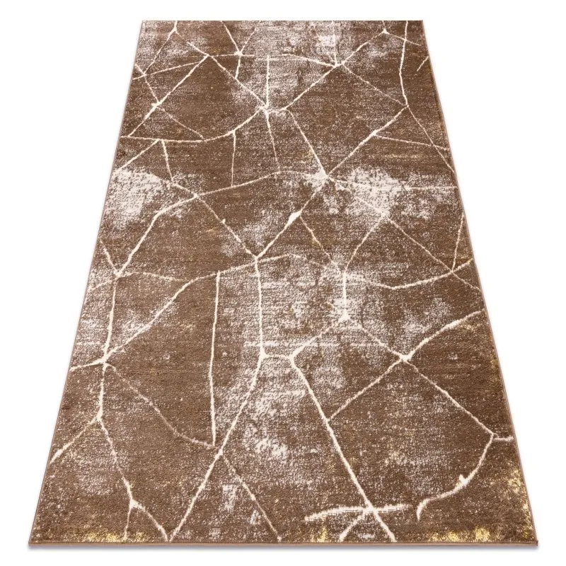 Modern MEFE Teppich 2783 Marmor - Strukturell zwei Ebenen aus Vlies dunkelbeige