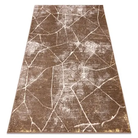 Modern MEFE Teppich 2783 Marmor - Strukturell zwei Ebenen aus Vlies dunkelbeige