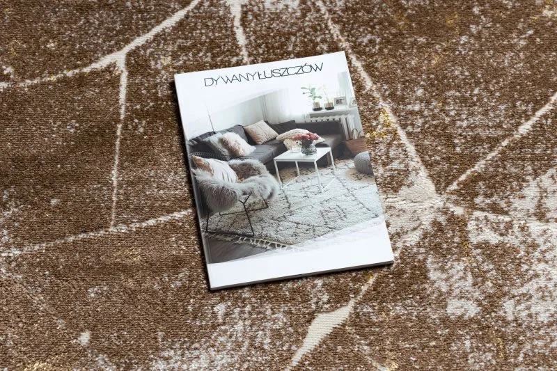 Modern MEFE Teppich 2783 Marmor - Strukturell zwei Ebenen aus Vlies dunkelbeige