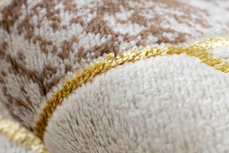 Modern MEFE Teppich B400 Würfel, geometrisch 3D - Strukturell zwei Ebenen aus Vlies creme / beige