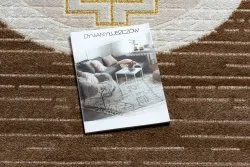 Modern MEFE Teppich 9096 Rahmen, griechischer Schlüssel - Strukturell zwei Ebenen aus Vlies beige / braun