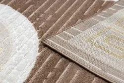 Modern MEFE Teppich 9096 Rahmen, griechischer Schlüssel - Strukturell zwei Ebenen aus Vlies beige / braun