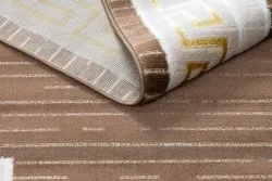 Modern MEFE Teppich 9096 Rahmen, griechischer Schlüssel - Strukturell zwei Ebenen aus Vlies beige / braun