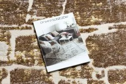 Modern MEFE Teppich 6184 Pflasterung Backstein - Strukturell zwei Ebenen aus Vlies dunkelbeige