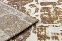 Modern MEFE Teppich 6184 Pflasterung Backstein - Strukturell zwei Ebenen aus Vlies dunkelbeige
