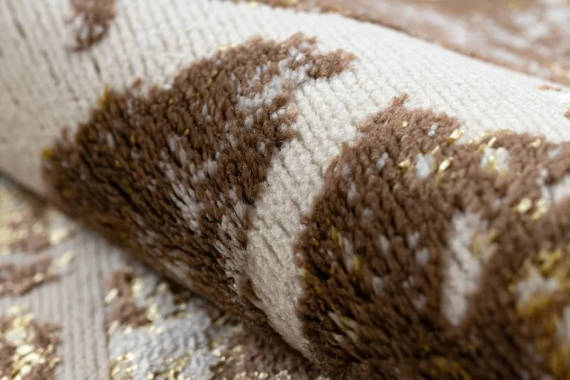 Modern MEFE Teppich 6184 Pflasterung Backstein - Strukturell zwei Ebenen aus Vlies dunkelbeige