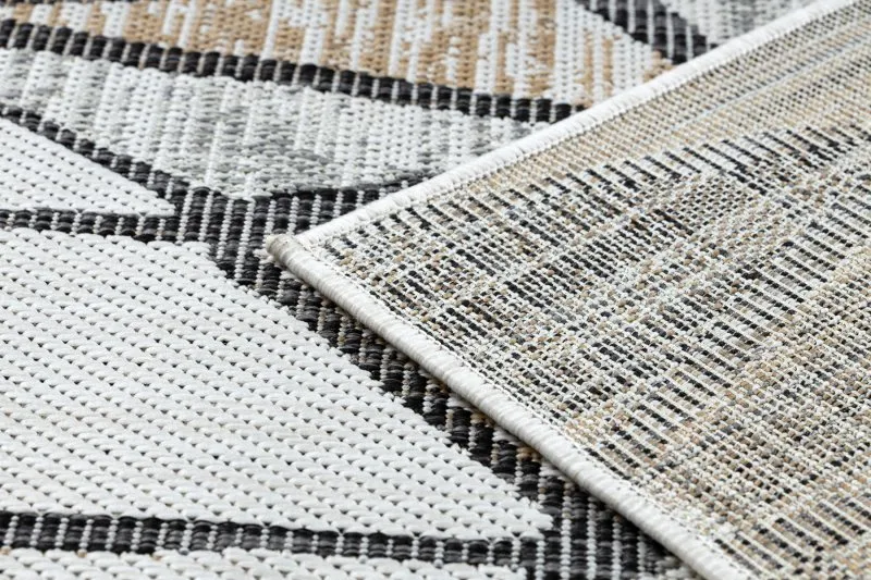 Teppich SISAL COOPER Mosaik 22208 ecru / schwarz