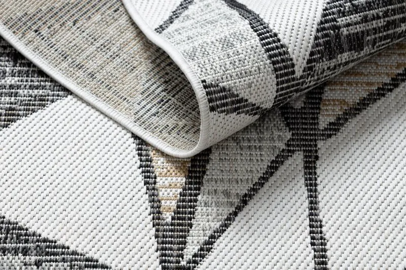 Teppich SISAL COOPER Mosaik 22208 ecru / schwarz