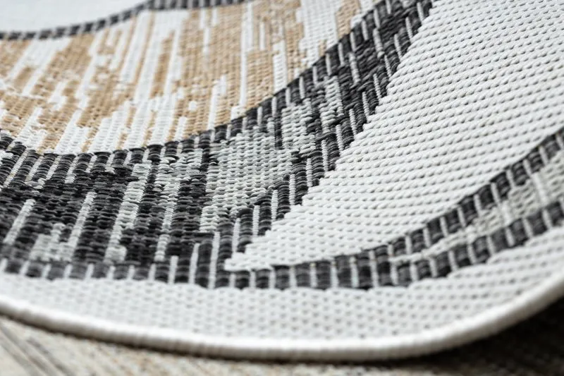 Teppich SISAL COOPER Mosaik 22208 ecru / schwarz