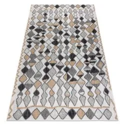 Teppich SISAL COOPER Diamanten, Zickzack ecru / schwarz