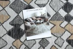 Teppich SISAL COOPER Diamanten, Zickzack 22217 ecru / schwarz