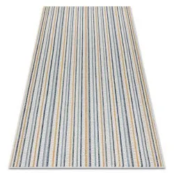 Teppich SISAL COOPER Streifen, Etno ecru / dunkelblau