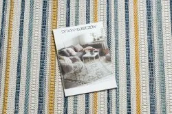 Teppich SISAL COOPER Streifen, Etno 22237 ecru / dunkelblau