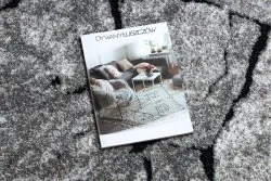 Modern Teppich COZY 8985 Brick Pflasterung Backstein, Stein - Strukturell zwei Ebenen aus Vlies grau