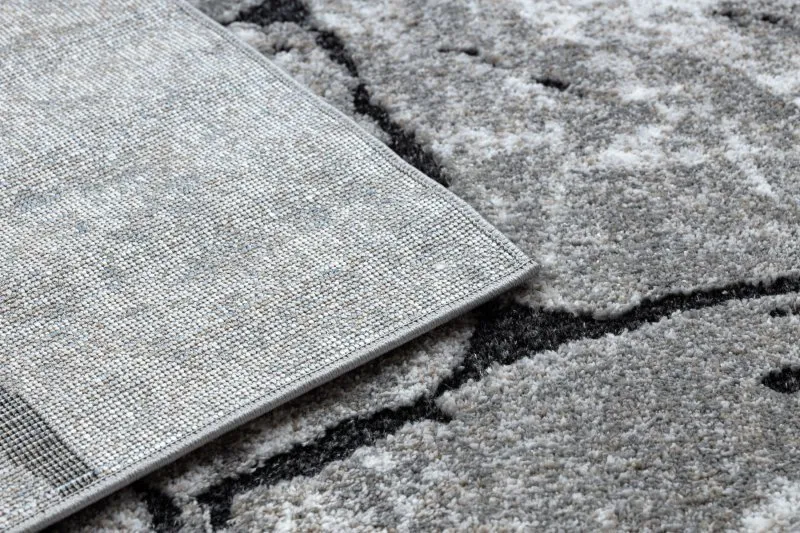 Modern Teppich COZY 8985 Brick Pflasterung Backstein, Stein - Strukturell zwei Ebenen aus Vlies grau