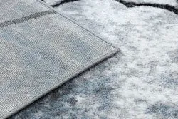 Modern Teppich COZY 8873 Cracks, gerissener Beton- Strukturell zwei Ebenen aus Vlies hellgrau / blau