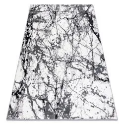 Modern Teppich COZY Marble, Marmor - Strukturell zwei Ebenen aus Vlies grau