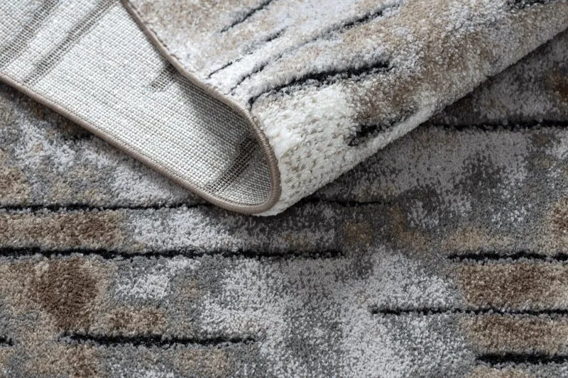 Modern Teppich COZY 8876 Rio - Strukturell zwei Ebenen aus Vlies braun