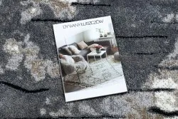 Modern Teppich COZY 8876 Rio - Strukturell zwei Ebenen aus Vlies grau