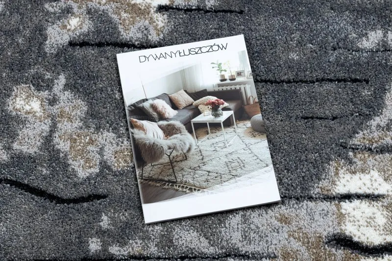 Modern Teppich COZY 8876 Rio - Strukturell zwei Ebenen aus Vlies grau