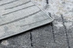 Modern Teppich COZY 8876 Rio - Strukturell zwei Ebenen aus Vlies grau