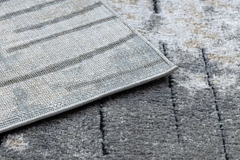Modern Teppich COZY 8876 Rio - Strukturell zwei Ebenen aus Vlies grau