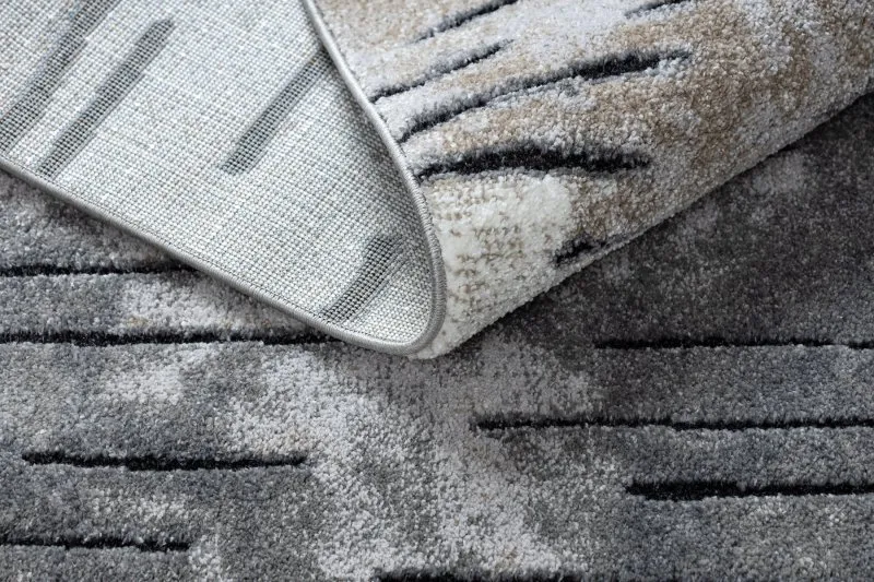 Modern Teppich COZY 8876 Rio - Strukturell zwei Ebenen aus Vlies grau