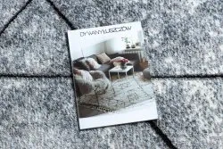 Modern Teppich COZY 8872 Wall, Geometrisch, Dreiecke - Strukturell zwei Ebenen aus Vlies grau / blau