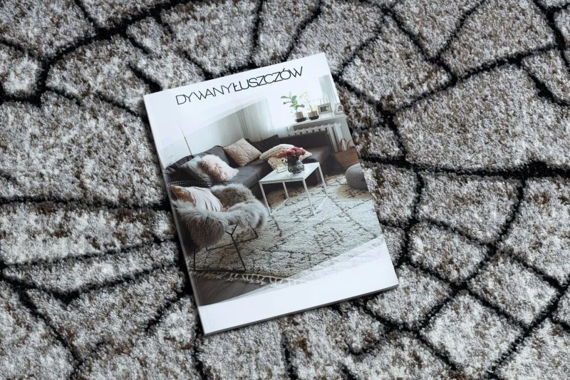 Modern Teppich COZY 8875 Wood, Baumstamm - Strukturell zwei Ebenen aus Vlies braun