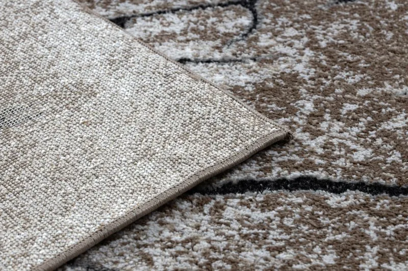 Modern Teppich COZY 8875 Wood, Baumstamm - Strukturell zwei Ebenen aus Vlies braun
