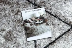 Modern Teppich COZY 8872 Kreis Wall, Geometrisch, Dreiecke - Strukturell zwei Ebenen aus Vlies braun