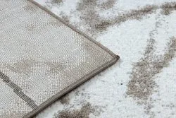 Modern Teppich COZY Lina, Geometrisch, Marmor - Strukturell zwei Ebenen aus Vlies braun